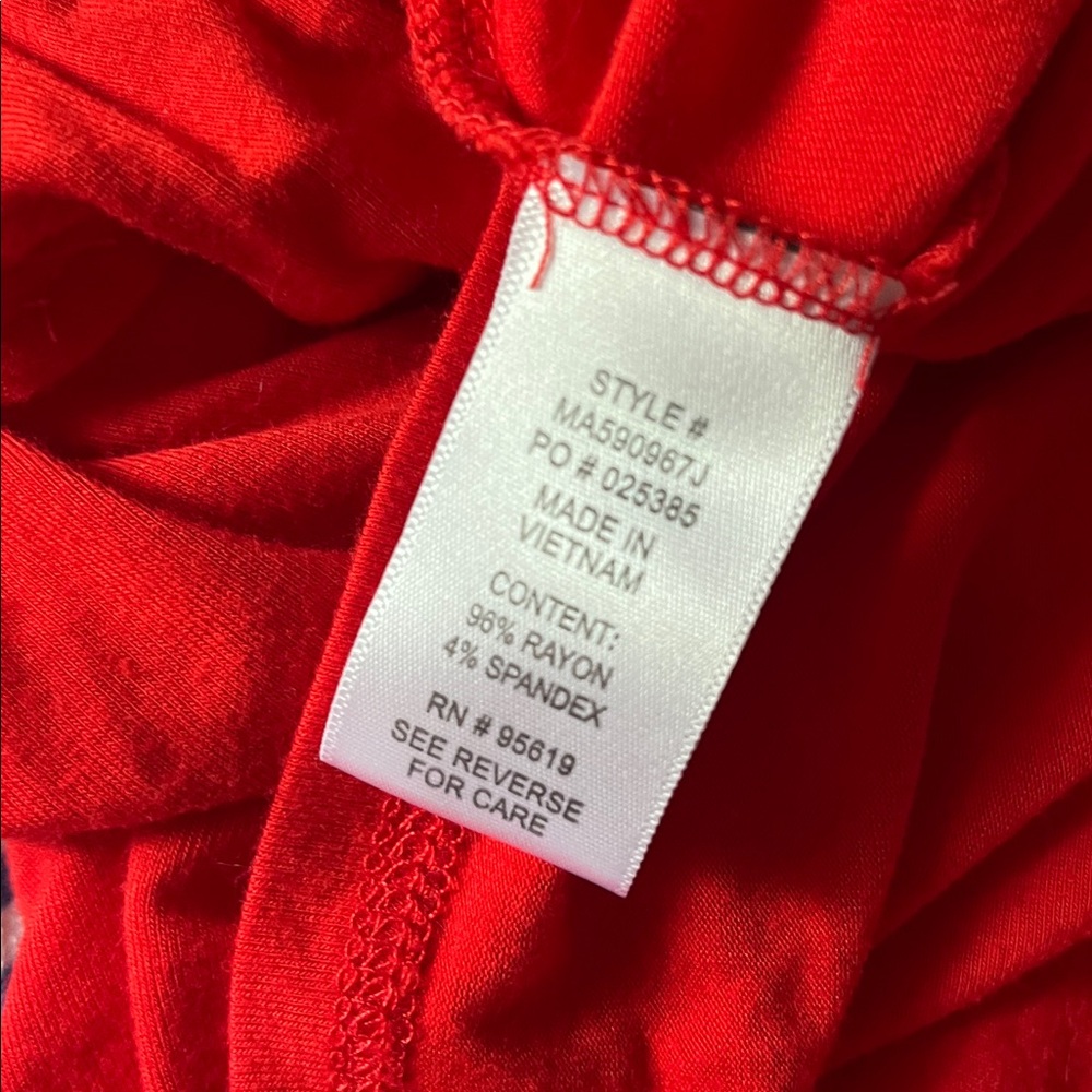 John Paul Richard Lattice Top Blouse Shirt Size L in Red - Picture 7 of 8